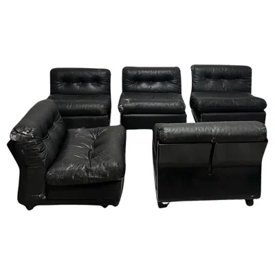 Pre-owned Mario Bellini Amanta Longue Chairs- 5 Pieces In Black