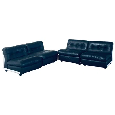 Pre-owned Mario Bellini Amanta Modular Sofa Set By  For B&b Italia In Black