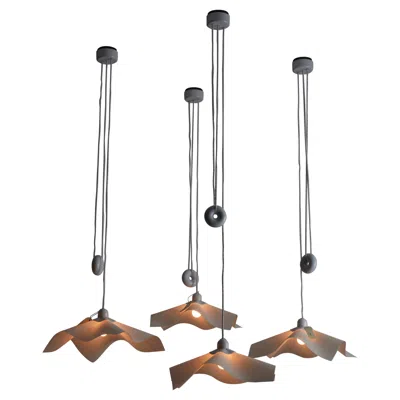 Pre-owned Mario Bellini 'area 50' Pendants By  For Artemide In Brown