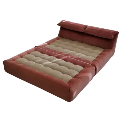 Pre-owned Mario Bellini Bed Of Le Bambole Series Designed By  For B&b Italia 1972 In Brown