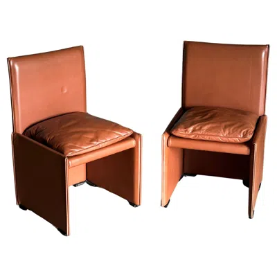 Pre-owned Mario Bellini “break” Chairs For Cassina In Brown