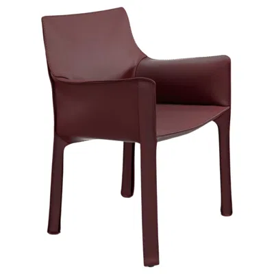 Pre-owned Mario Bellini Cab 413 Chair In Saddle Leather & Steel, Mid-century In Black