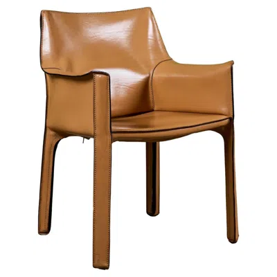 Pre-owned Mario Bellini Cab Armchair For Cassina In Brown