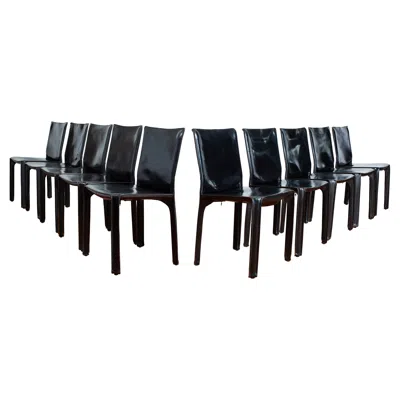 Pre-owned Mario Bellini "cab" Chairs In Black