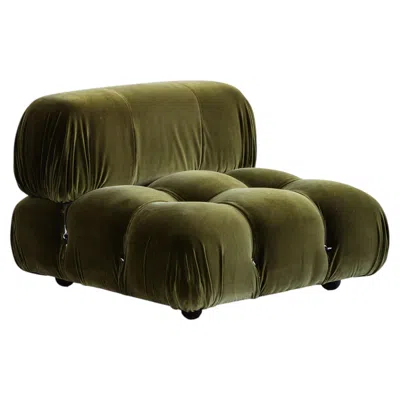 Pre-owned Mario Bellini "camaleonda" Easy Chair For B&b Italia, Green Velvet, 1970