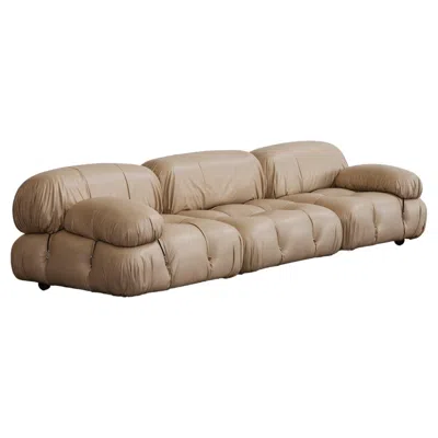 Pre-owned Mario Bellini “camaleonda” Sofa For B&b Italia, Sand Beige, 1970, Set Of 3 In Brown