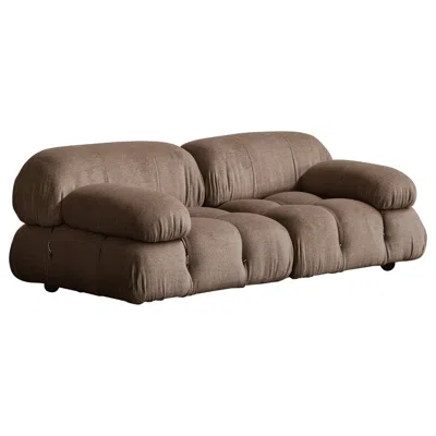 Pre-owned Mario Bellini "camaleonda" Sofa For B&b Italia, Taupe Alpaca, 1970, Set Of 2 In Brown