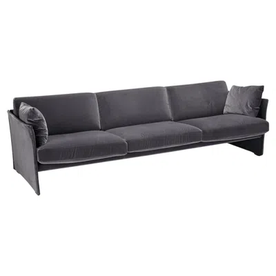 Pre-owned Mario Bellini Classic Duc-duc Velvet Sofa For Cassina Italy, 1976 / 2024 In Black