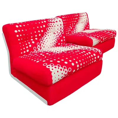 Pre-owned Mario Bellini Coppia Di Poltrone Amanta Design  E Gaetano Pesce C&b Italia - B&b In Red