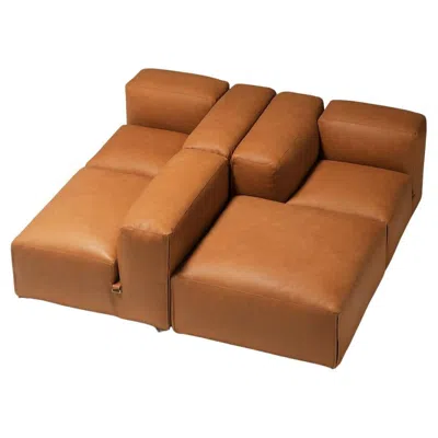 Pre-owned Mario Bellini Customizable Tacchini Le Mura Modular Sofa By  In Brown