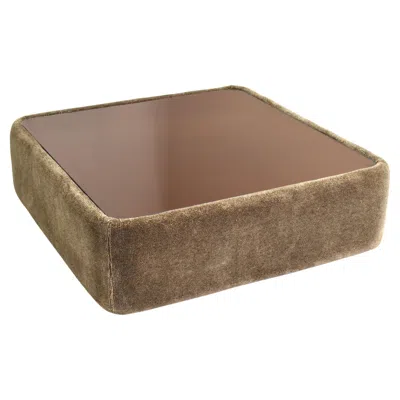 Pre-owned Mario Bellini For Cassina Attributed Coffee Table In Mohair, Italy - Circa 1970 In Brown