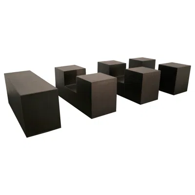 Pre-owned Mario Bellini "gli Scacchi" Chess Side Tables 'for Cameleonda' For B&b Italia In Black