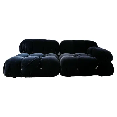 Pre-owned Mario Bellini Iconic Camaleonda Sofa By  – Newly Upholstered Black Cotton, 1973