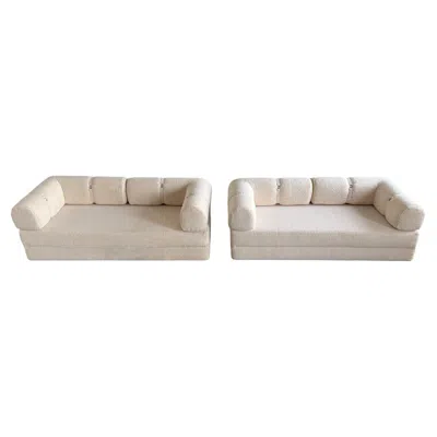 Pre-owned Mario Bellini Italian Daybeds 1970s  Style In Sand