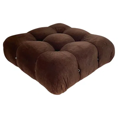 Pre-owned Mario Bellini Italian Modern Brown Velvet Pouf Camaleonda By  For C&b, 1960s