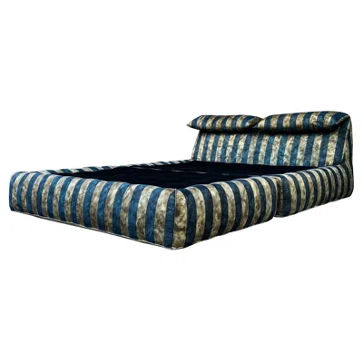 Pre-owned Mario Bellini Italian Modern Le Bambole Striped Daybed By  For B&b Italia, 1976 In Black
