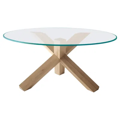 Pre-owned Mario Bellini La Rotonda Table By Cassina, Solid Wood, Mid-century In Brown