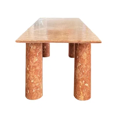 Pre-owned Mario Bellini Large Bellini Style Rectangle Dining Table In Portuguese Travertine In Sand