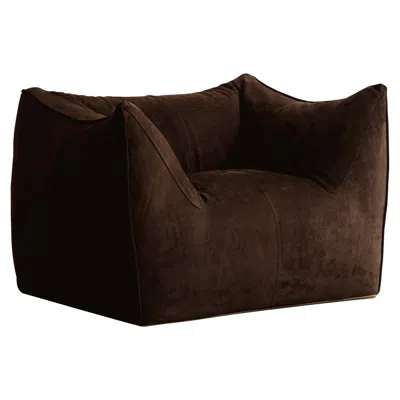 Pre-owned Mario Bellini “le Bambole” Armchair For B&b Italia, Brown Suede, 1971