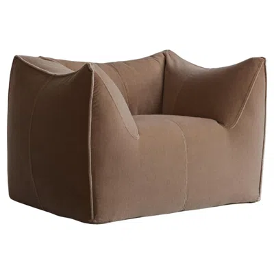 Pre-owned Mario Bellini “le Bambole” Armchair For B&b Italia, Mohair Velvet, 1971 In Brown