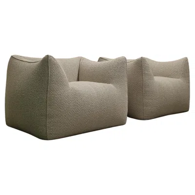 Pre-owned Mario Bellini Le Bambole Armchairs Designed By  For B&b Italia 1972 In Gray