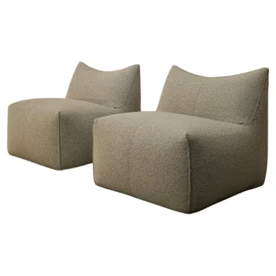 Pre-owned Mario Bellini Le Bambole Armchairs Designed By  For B&b Italia 1972 In Gray