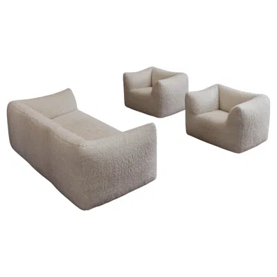 Pre-owned Mario Bellini "le Bambole" Living Room Set For B&b Italia, 1971, Set Of 3 In Gray