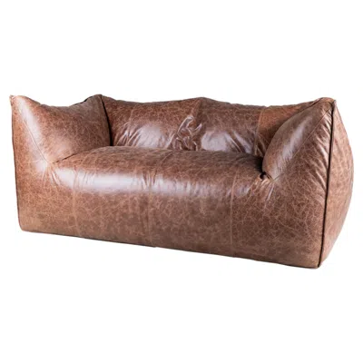 Pre-owned Mario Bellini Le Bambole  Sofa For B&b, 1970, Brown Leather