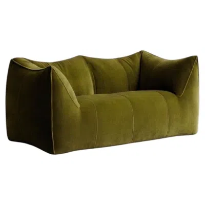 Pre-owned Mario Bellini "le Bambole" Sofa For B&b Italia, Olive Green Velvet, 1971