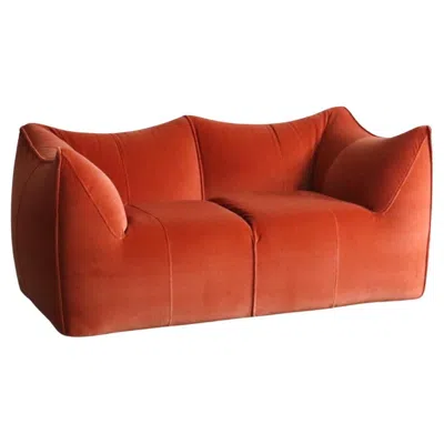 Pre-owned Mario Bellini Le Bambole Sofa In Velvet By  For B&b Italia, 1970s In Red