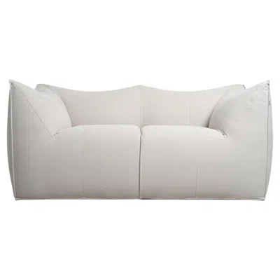 Pre-owned Mario Bellini Le Bambole Two Seater Sofa For B&b Italia, Light Grey Canvas, 1976 In Gray