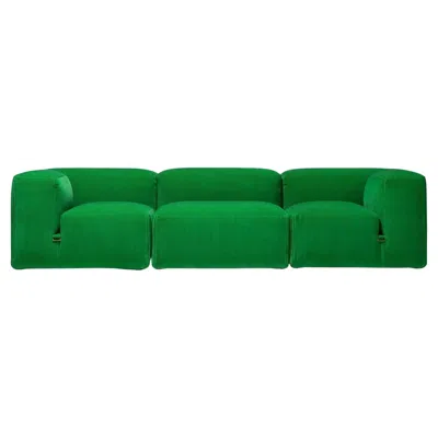 Pre-owned Mario Bellini Le Mura - Sofa In Luxury Fabric By  For Tacchini W 288 Cm(113.3 In) In Green