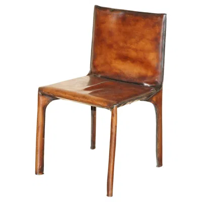 Pre-owned Mario Bellini Luxury Restored 1977  For Matteo Grassi Cab 412 Desk / Dining Chair In Brown