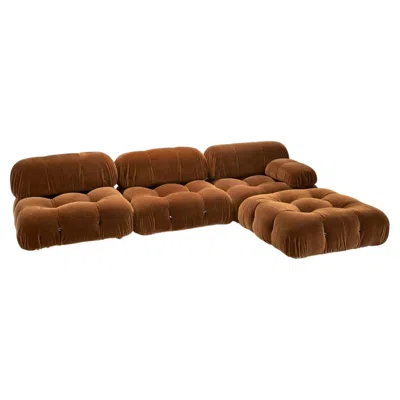 Pre-owned Mario Bellini Modular "camaleonda" Sofa In Four Segments For B&b, Italy 1971 In Brown