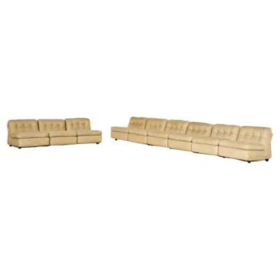 Pre-owned Mario Bellini Nine Amanta Armchairs By  For C&b Italia, Italy 1973 In Brown