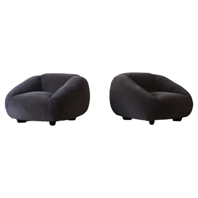 Pre-owned Mario Bellini Rare Pair Of Gruppo / Studio G14 T.e.e. Chairs, Italy, 1970s In Black