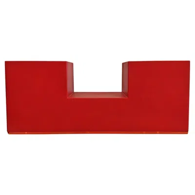 Pre-owned Mario Bellini Rare Red Pouf Model "scacchi"  For B&b Italia 1970's