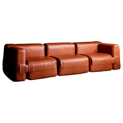 Pre-owned Mario Bellini Reupholstered 932 3-seater Sofa By  For Cassina, Italy - 1960s In Brown