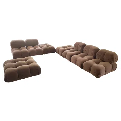 Pre-owned Mario Bellini Set Of 8 Camaleonda Sittings Designed By  For C&b Italia, 1970 In Brown