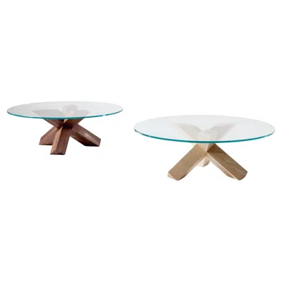 Pre-owned Mario Bellini Set Of Two La Rotonda Coffe Table For Cassina In Brown