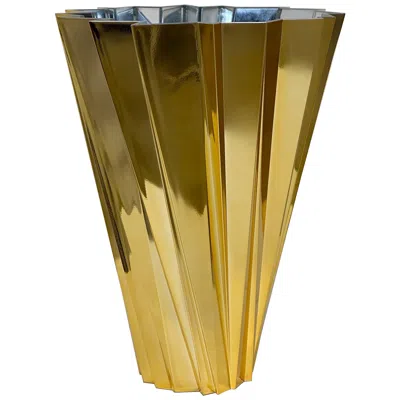 Pre-owned Mario Bellini Shanghai Gold Vase For Kartell In Brown