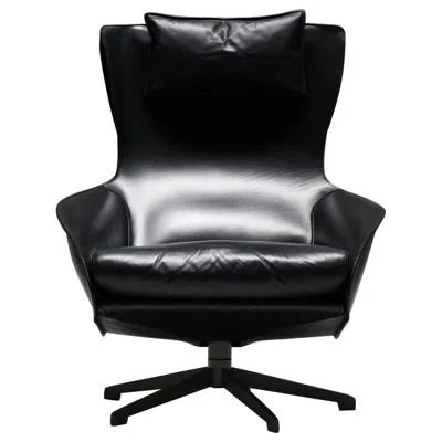 Pre-owned Mario Bellini Stunning & Rare Black Leather Cab 423 By  For Cassina