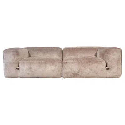 Pre-owned Mario Bellini Tacchini Le Mura Sectional In Chenille Fabric Sofa Designed By  In Brown