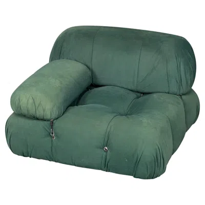 Pre-owned Mario Bellini Vintage 20thc "camaleonda" Green Fabric Armchair By  For B&b Italia