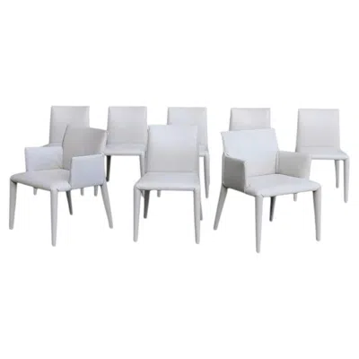 Pre-owned Mario Bellini ‘vol Au Vent' Dining Chairs And Armchairs For B&b Italia In Gray