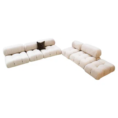 Pre-owned Mario Bellini White Modular Sofa Model Camaleonda Designed By . Italy 1970