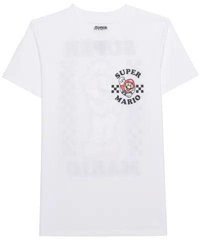 Mario Bros. Kids' Little & Big Boys Super Mario Short Sleeve T-shirt In White