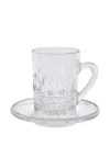 Mario Cioni & C Giulia 358 Tea Tumbler And Saucer (set Of Two) In Transparent