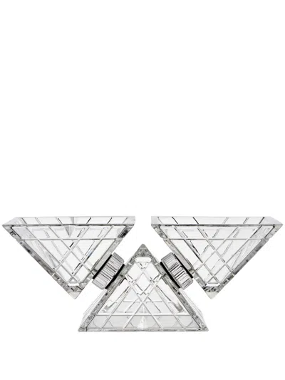 Mario Cioni & C Large Pyramidion Crystal Centerpiece (17cm X 22cm) In Neutrals