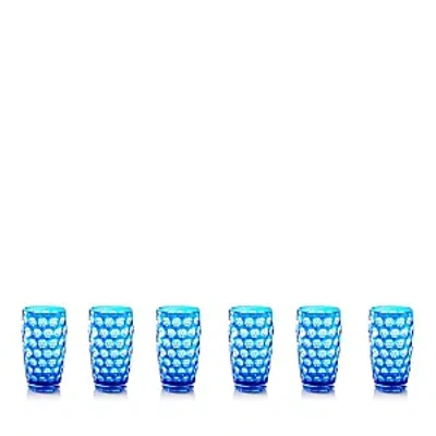 Mario Luca Giusti Acrylic Lente Acrylic Highball, Set Of 6 In Blue